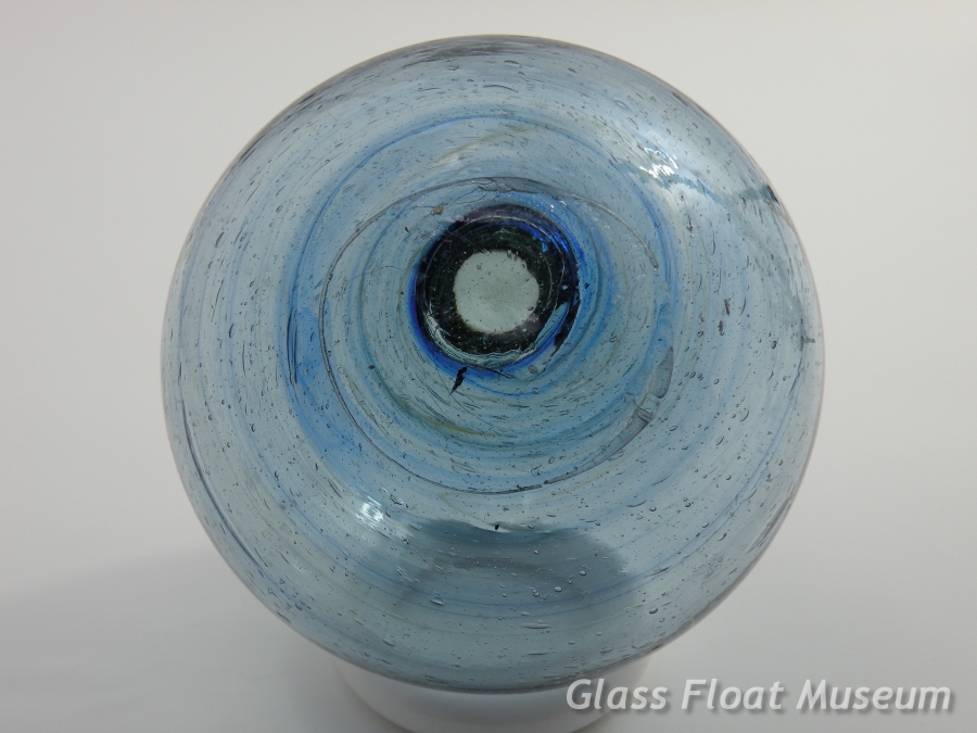 Blue Swirls, Backwards 2, 4 1/4 Inch